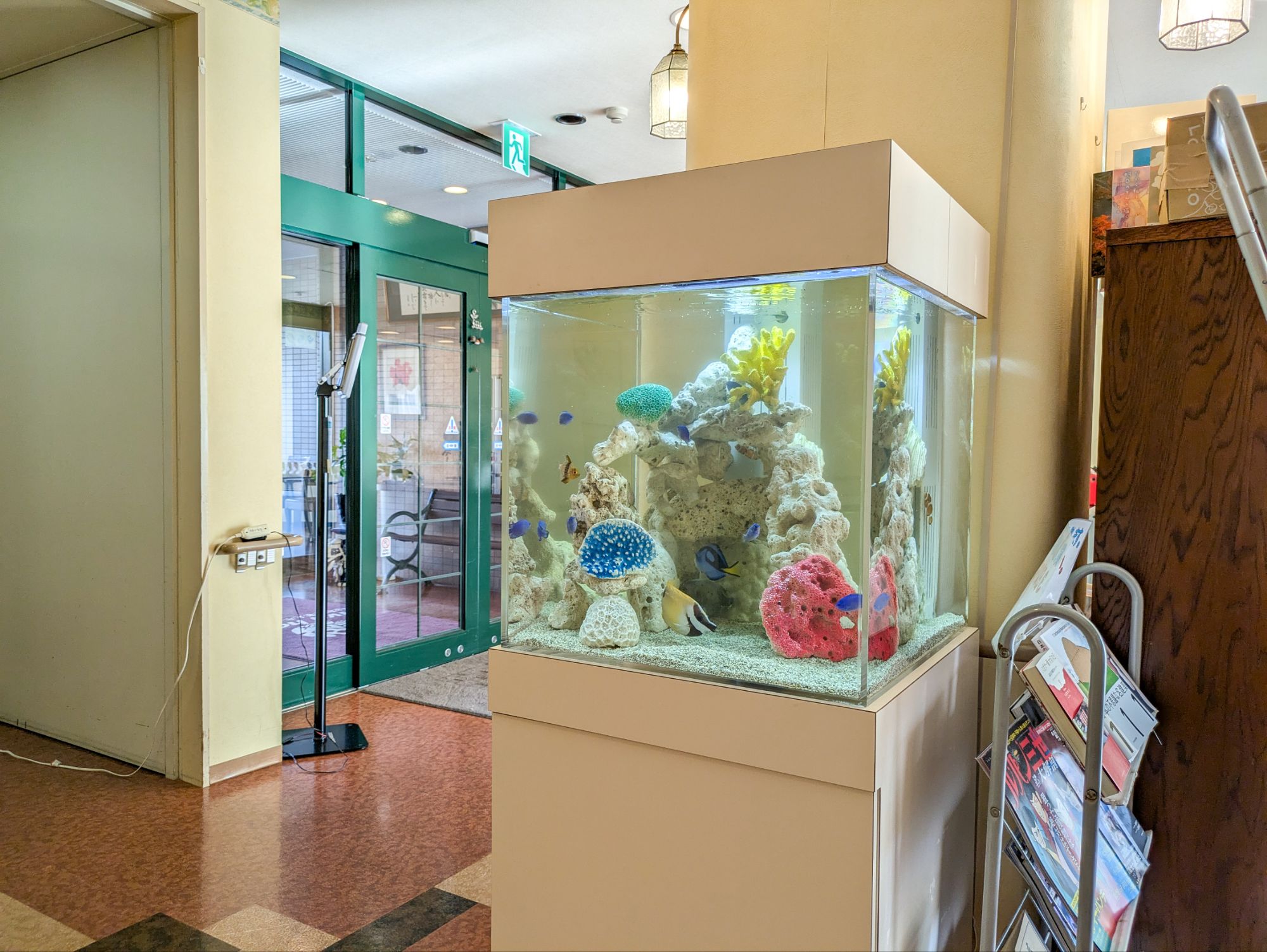 愛知県一宮市の福祉施設に設置してある熱帯魚水槽の設置事例